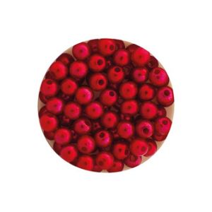 Image de Daiwa Perles rondes rouge nacré - 3 mm