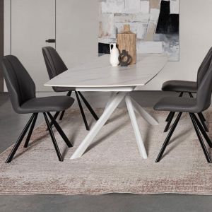 Table JOAKIM blanche 160-240x90 extensible
