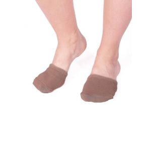 Image de Lot de 2 paires de demi chaussettes VITAEASY avec coussinet gel 90 % coton et 10 % élasthanne Beige