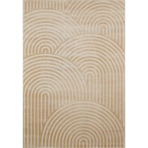 Nazar Tapis motif arc en relief beige - 200x290