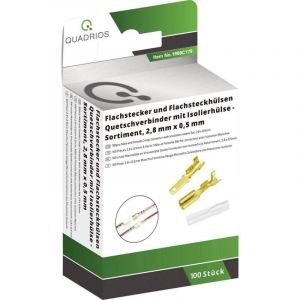 Assortiment de cosses à sertir 1.50 MM² 0.50 MM² laiton, transparent Quadrios 1908C179 100 parties