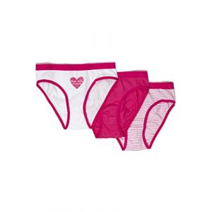DIM Culotte Fille Les Pockets Coton Doux Confortable x3, Stars/Noir/Rose, 12 ans