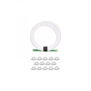 Cable a Fibre Optique pour Orange sfr Bouygues, La Livraison avec 25 Pieces Clips de Cable Adhesif pour Gestion de Fibre Optique, sc/apc a sc/apc