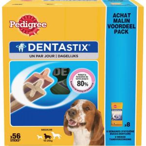 Pedigree Dentastix - Hygiène Bucco Dentaire - Moyen Chien - 1 boîte de 28 Bâtonnets