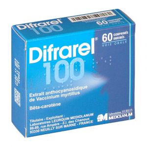 Image de Biocodex Difrarel 100 mg - Troubles visuels d'origine circulatoire 60 comprimés