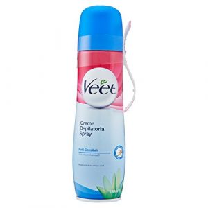 Veet Crema Depilatoria Spray Gambe e Corpo Pelli Sensibili - 150 ml