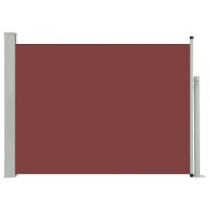 Auvent paravent store brise-vue latéral rétractable de patio jardin terrasse balcon protection visuelle écran 100 x 500 cm marron 02_0007192