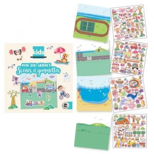 Kit Gommettes repositionnables activités - 130 stickers - 4 scènes de 21 x21 cm