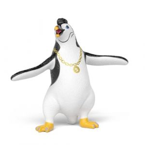 Schleich L’ÉCOLE des Animaux Magiques | Juri avec chaîne dorée 14958 | Figurine de Manchot du Film | Figurine réaliste et détaillée | idée Cadeau pour Enfants dès 3 Ans | 9 x 3 x 7 cm