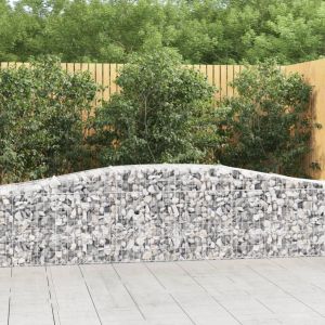 VidaXL Paniers à gabions arqués 7 pcs 400x50x60/80 cm Fer galvanisé