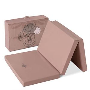Hauck Matelas Lit Parapluie Sleeper 60 x 120 cm, Épaisseur 5 cm, Lit Bébé Enfant, Pliable, Sac de Transport, Minnie Mouse Rose