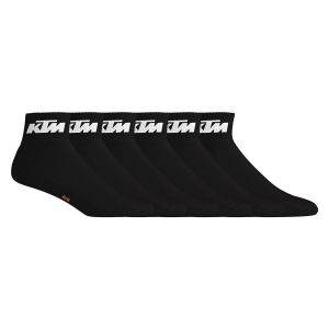 KTM Bike Industries Chaussette Homme - Lot de 6 - Chaussettes Mi-Hautes Homme, Noir, Blanc, Taille 43/46