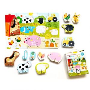 Banana Panda 49032 Farm Puzzle R&eacute;union Jeux Multicolore