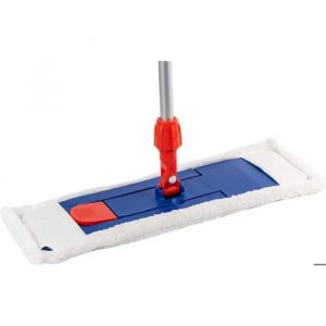 Kit Balai &agrave; Frange Microfibre XL 50cm avec Manche Aluminium L&eacute;ger - Support Magn&eacute;tique Pliable pour Tous Types de Sols