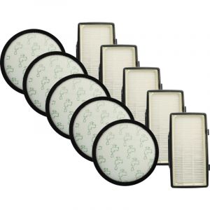 Vhbw Lot de 10 filtres compatible avec Rowenta X-trem Power Home & Car RO6864EA aspirateur - filtre pré-moteur, filtre EPA
