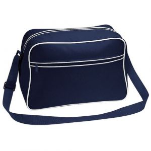Bagbase - Sac à bandoulière rétro - 18 litres (Lot de 2) (Taille Unique) (Bleu marine/Blanc) - UTBC4479