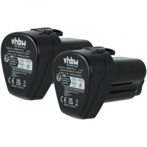 Vhbw 2x Batterie compatible avec Metabo PowerMaxx bs Quick Basic, PowerMaxx bs Pro, PowerMaxx bs Quick outil électrique (2000 mAh, Li-ion, 10,8 v)