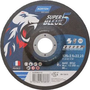 Norton clipper Meule à tronçonner super bleue 5 - ø 125 mm - Épaisseur 2.5 mm