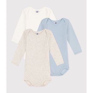 Image de Petit Bateau Pyjamas / Chemises de nuit BODY US ML PASTEL PACK X3 - Couleur 3 mois,6 mois,12 mois,18 mois,4 ans,24 mois,36 mois - Taille Multicolore