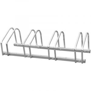 Oxeo - Râtelier 4 vélos au sol - Système Porte-Vélo - Support pour 4 vélos en acier galvanisé - Râtelier de rangement de vélos