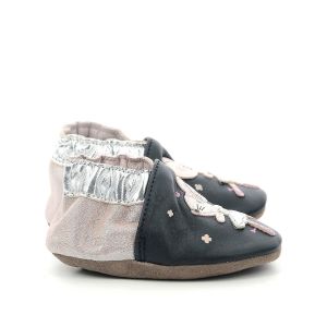 Image de Robeez Chaussons Dancing Mouse Marine/Rose - Taille 23/24;17/18;19/20;21/22