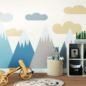 Stickers enfant montagnes scandinaves volka 120 x 180 cm