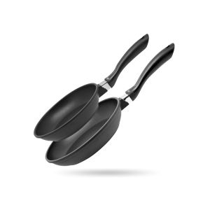 Elo Lot de 2 poêles à frire en fonte d'aluminium 24 cm et 28 cm Alucast
