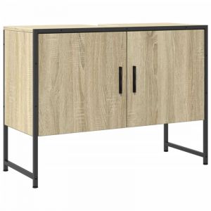 Vidaxl Armoire Lavabo De Salle De Bain Ch&ecirc;ne Sonoma Bois D'ing&eacute;nierie - Neuf