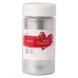Docrafts Grand Pot de Paillettes, Argent, 250 g