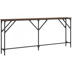 VidaXL Table console chêne marron 180x23x75 cm bois d'ingénierie