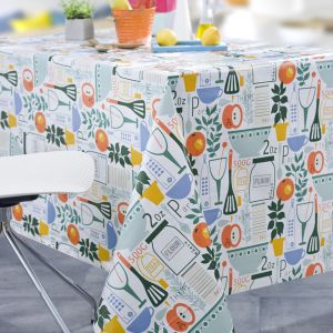 Calitex Nappe ronde TOILE CIREE Multicolore