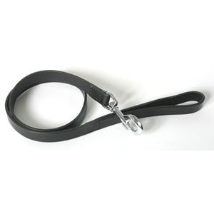 Martin Sellier LAISSE CUIR POUR CHIEN BORD ARRONDI Noir - 14mm