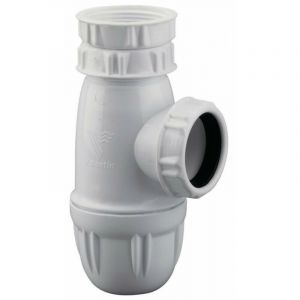 Jardiboutique Siphon Evier À Hauteur Réglable Sortie Diametre 40 Mm, Certifié Nf - Blanc