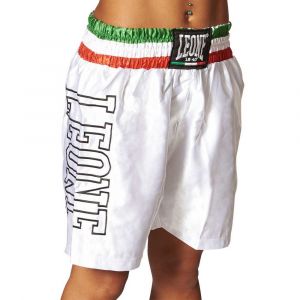 LEONE 1947, Short de Boxe, Blanc, XS, AB733