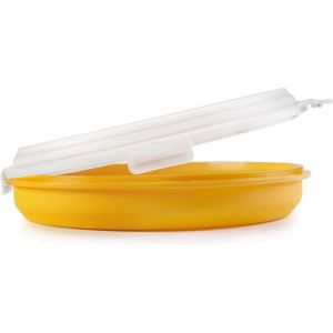 > Boîte de Conservation Ronde 31 cm pour Crêpes, Tortillas et Pizza avec Couvercle - Couleur Aléatoire Bon Appétit