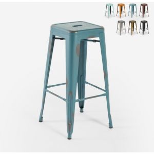 Tabouret de bar vintage en métal design industriel style Tolix Steel Stale 78cm