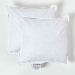 Homescapes - Coussin de garnissage en plumes de canard, 30 x 30 cm - Lot de 2