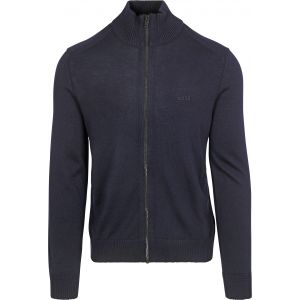Boss Effect Avac Cardigan Mix Laine Marine Bleu Bleu foncé taille L