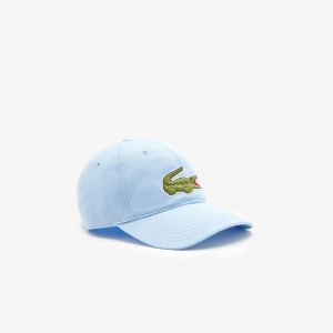Lacoste Casquette unisexe ajustable en twill de coton biologique Taille Taille unique Bleu