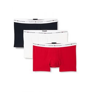 Image de Tommy Hilfiger Boxer Homme Lot de 3 Slip Homme Sous-Vêtement, Multicolore (Desert Sky/White/Primary Red), XXL