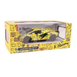 Voiture en métal et plastique Turbo Challenge BTE / 1:32 Lamborghini Sian Keith Haring Modèle aléatoire