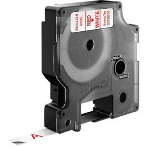 Dymo 40915 - Ruban pour &eacute;tiqueteuse rouge/blanc 9 mm x 7 m