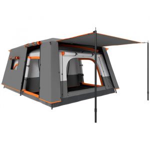 Outsunny Tente de Camping familiale 4-5 Personnes, Tente Tunnel imperm&eacute;able, Portes + fen&ecirc;tres, ventil&eacute;e, Sac de Transport Inclus, Facile &agrave; Monter, 4,3 x 3 x 1,95 m, Bleu
