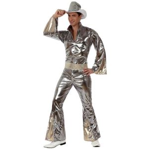 Déguisement disco homme argent (taille L)