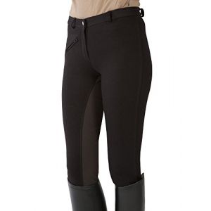 Pfiff Vollbesatzreithose - Enfant - Noir (Black/Brown) - 158 cm