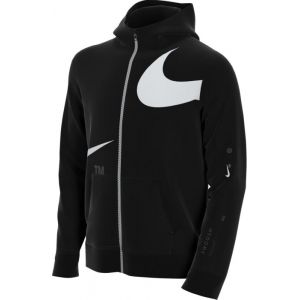 Nike Sweat Capuche - Swoosh Flc Fz - Noir Garçon 8 ans