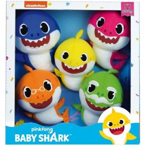Jemini Baby Shark Coffret famille 5 peluches - +/- 15 cm