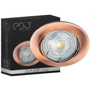 EDO spot encastrable simple ZIVA KER COOPER réglable spot de plafond cuivre encastré rond lampe de plafond encastrée en aluminium EDO777314