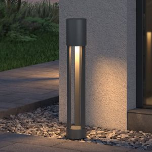Lampe led sur Pied Extérieure 10W avec led Lampe Jardin Étanche IP65 3000K Lumière Chaude Light Extérieure Gris Design NeoForge 70cm - Doporro