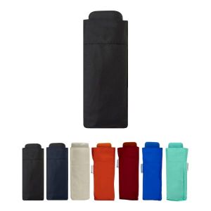 Image de SMATI Mini Parapluie pliant compact en tissu Recycl&eacute; - Taille Poche 18cm, objet &eacute;cologique, r&eacute;sistant au vent, 200g ultra l&eacute;ger, manuel, Parapluie de voyage, Parapluie mixte, Couleur NOIR